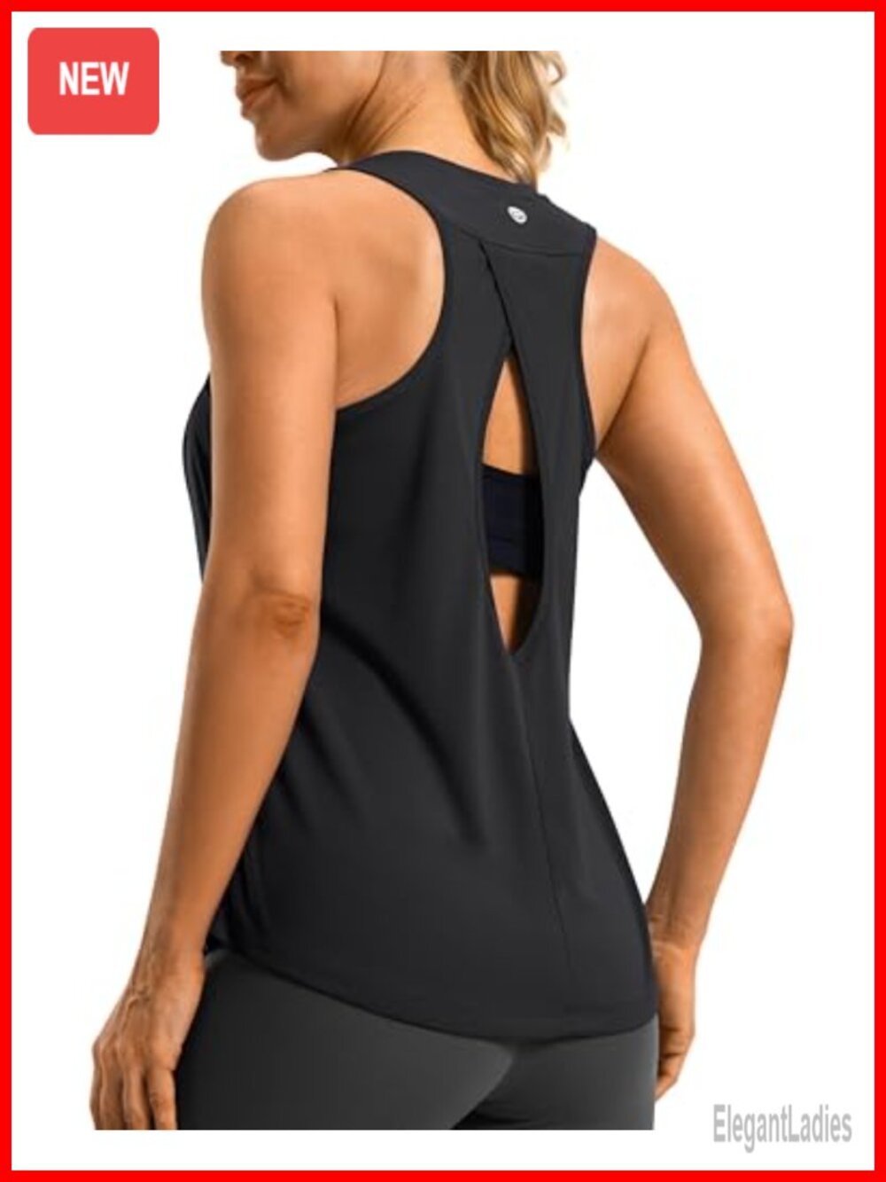 Workout Tank Top Open Back Athletic Running Shirt Quick Dry